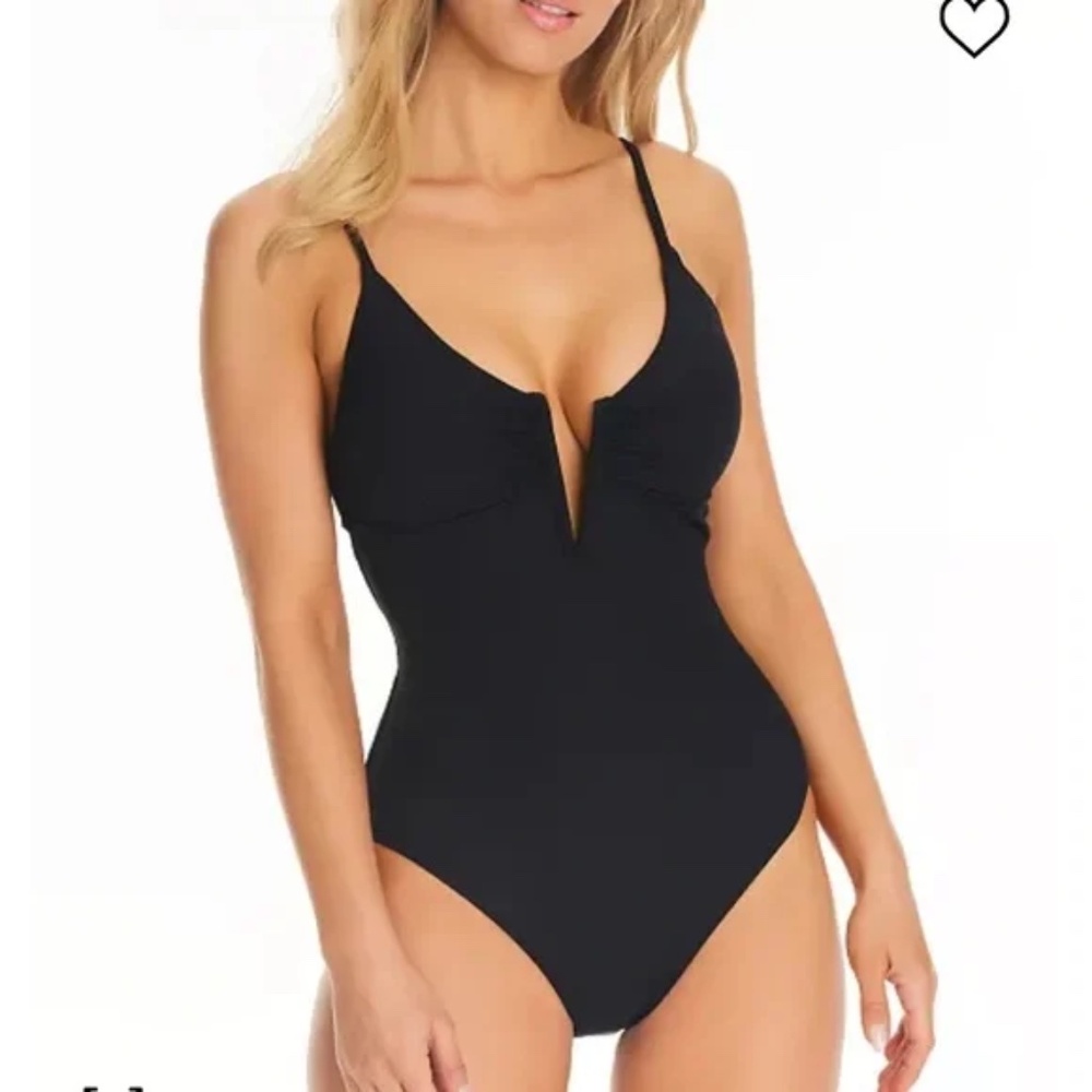 BAR III Ribbed Lace-Back Swimsuit Sz SMALL
